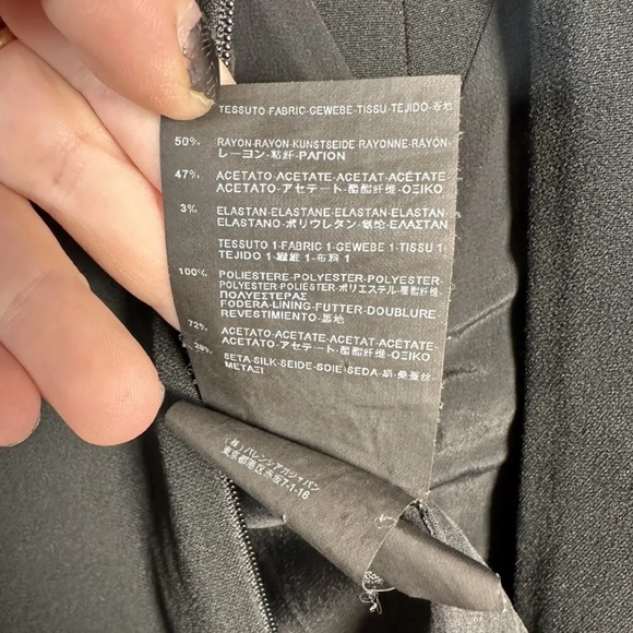 Balenciaga Black Silk Blend Belted V-Neck Jumpsuit, Size F40/US10/Medium, MINT!! - Picture 7 of 8